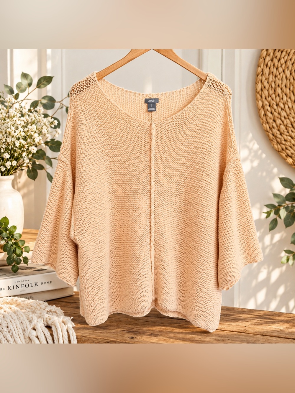 aerie Lightweight Chunky Knit Cardigan - Beige